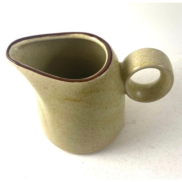 Noritake Stoneware Gingerbread Pitcher Japan Vintage Beige - Picture 3 of 5